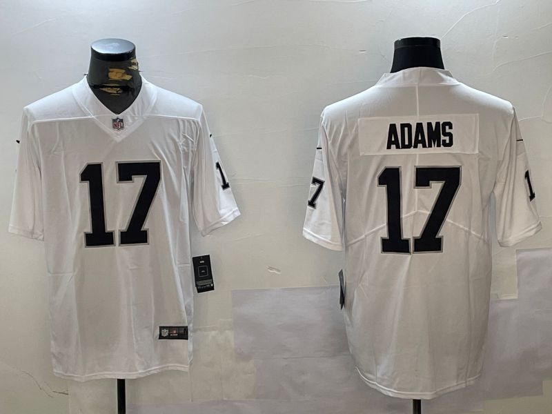 Men Oakland Raiders #17 Adams White Second generation 2024 Nike Limited NFL Jersey style 1